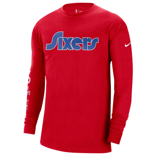 

Nike Mens Philadelphia 76ers Nike 76ers CE Courtside Moments LS T-Shirt - Mens Red Size S