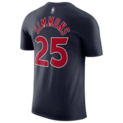 Men's - Nike 76ers MMT T-Shirt - Navy/Red