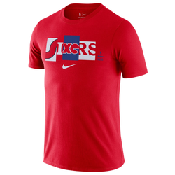 Men's - Nike 76ers City Edition Essential Collage T-Shirt - Red