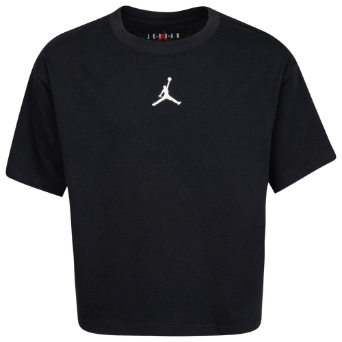 

Girls Jordan Jordan Essentials T-Shirt - Girls' Grade School Black/White Size M