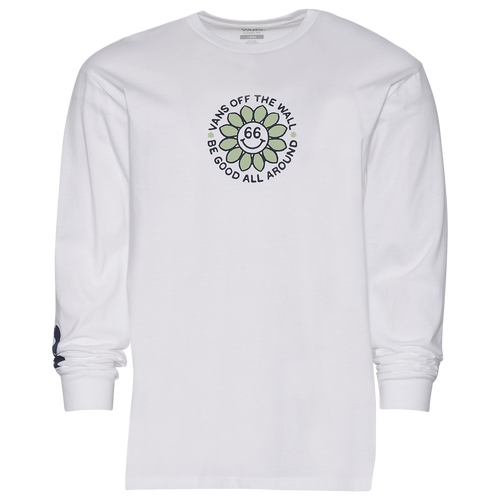 

Vans Mens Vans Peace of Mind Long Sleeve T-Shirt - Mens White Size L