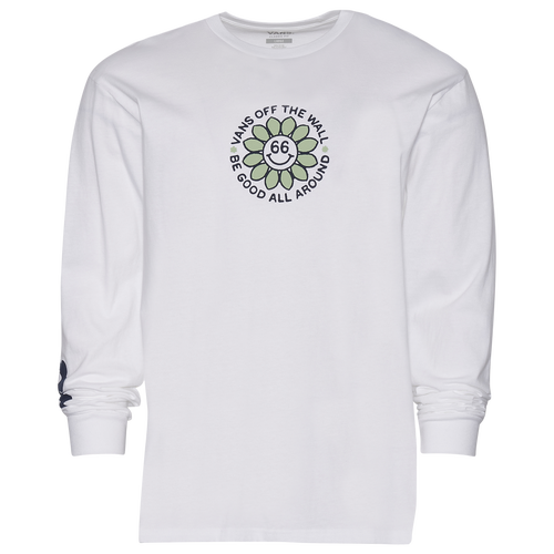 Vans Mens  Peace Of Mind Long Sleeve T-shirt In White