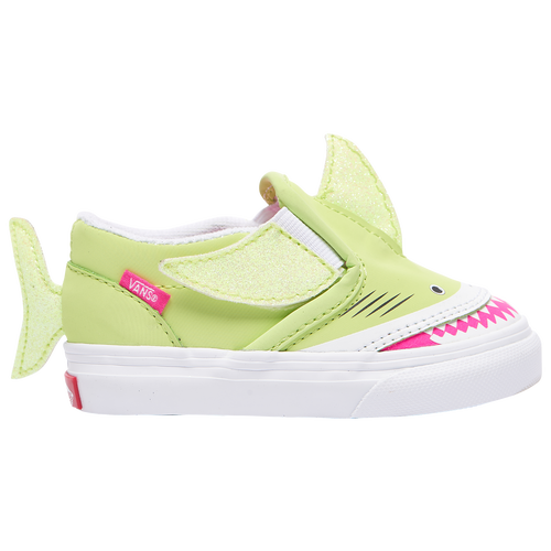 

Girls Vans Vans Slip On Shark Skate Shoes - Girls' Toddler Skate Shoe Light Green/Green Size 10.0