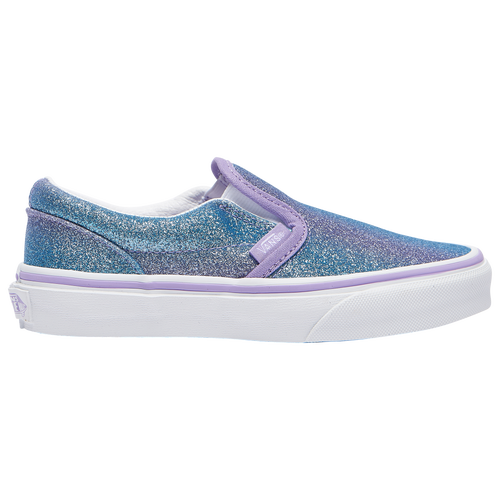 

Girls Preschool Vans Vans Slip On - Girls' Preschool Skate Shoe Blue/Purple/True White Size 03.0