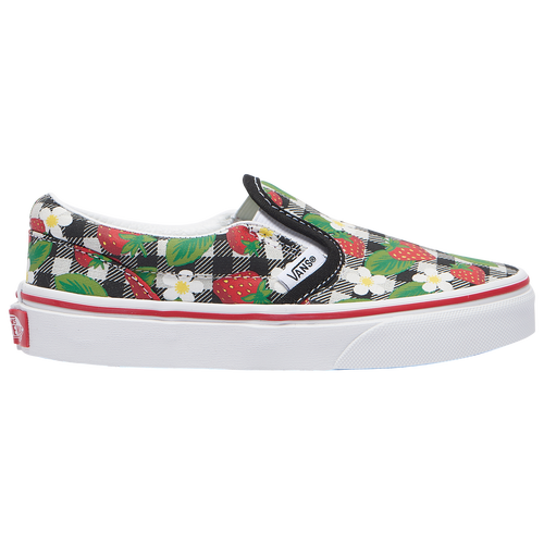 

Girls Preschool Vans Vans Classic Slip On - Girls' Preschool Shoe Strawberry Gingham/Black/True White Size 12.0