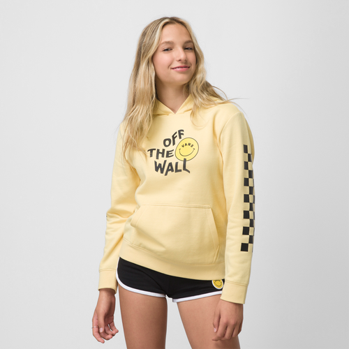 

Girls Vans Vans Smile Hoodie - Girls' Grade School Yellow/Black Size M