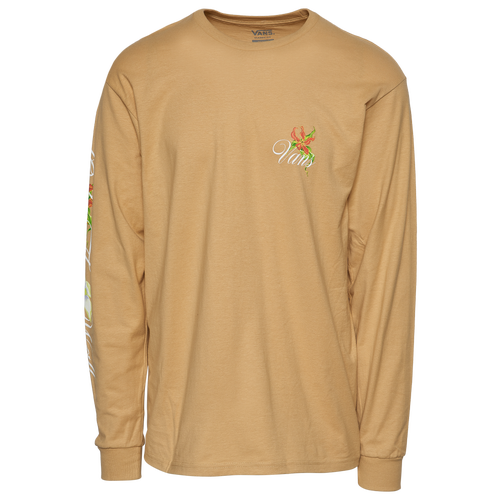 

Vans Mens Vans Fatal Floral Long Sleeve T-Shirt - Mens Tan/Floral Size M