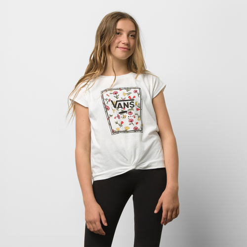 

Girls Vans Vans Poppy Box Knot T-Shirt - Girls' Grade School White/White Size L