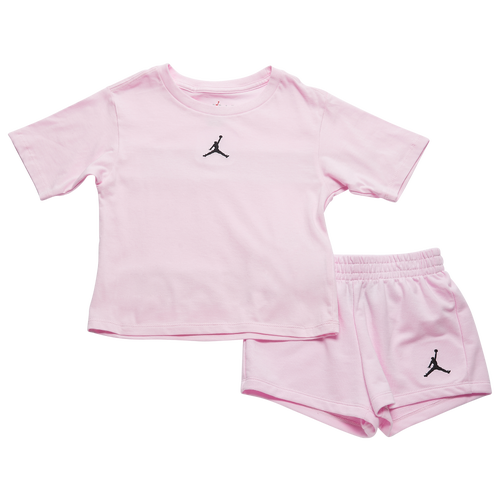 

Jordan Girls Jordan Essential Shorts Set - Girls' Toddler Pink Foam/Pink Foam Size 2T
