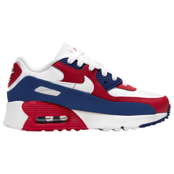 Boys' Preschool - Nike Air Max 90 - White/Deep Royal/University Red