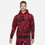 Jordan Essential Fleece All Over Print Pullover Hoodie - Men's Red/Black