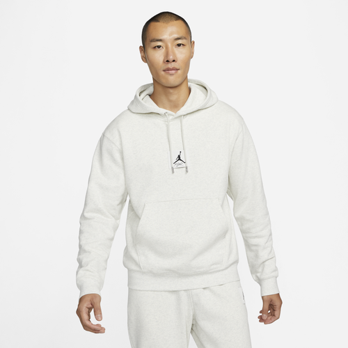 

Jordan Mens Jordan Statement Fleece Pullover Hoodie - Mens Grey/Grey Size M