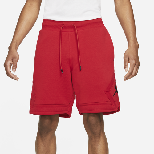 

Jordan Mens Jordan Essential Fleece Diamond Shorts - Mens Red/Black Size XL