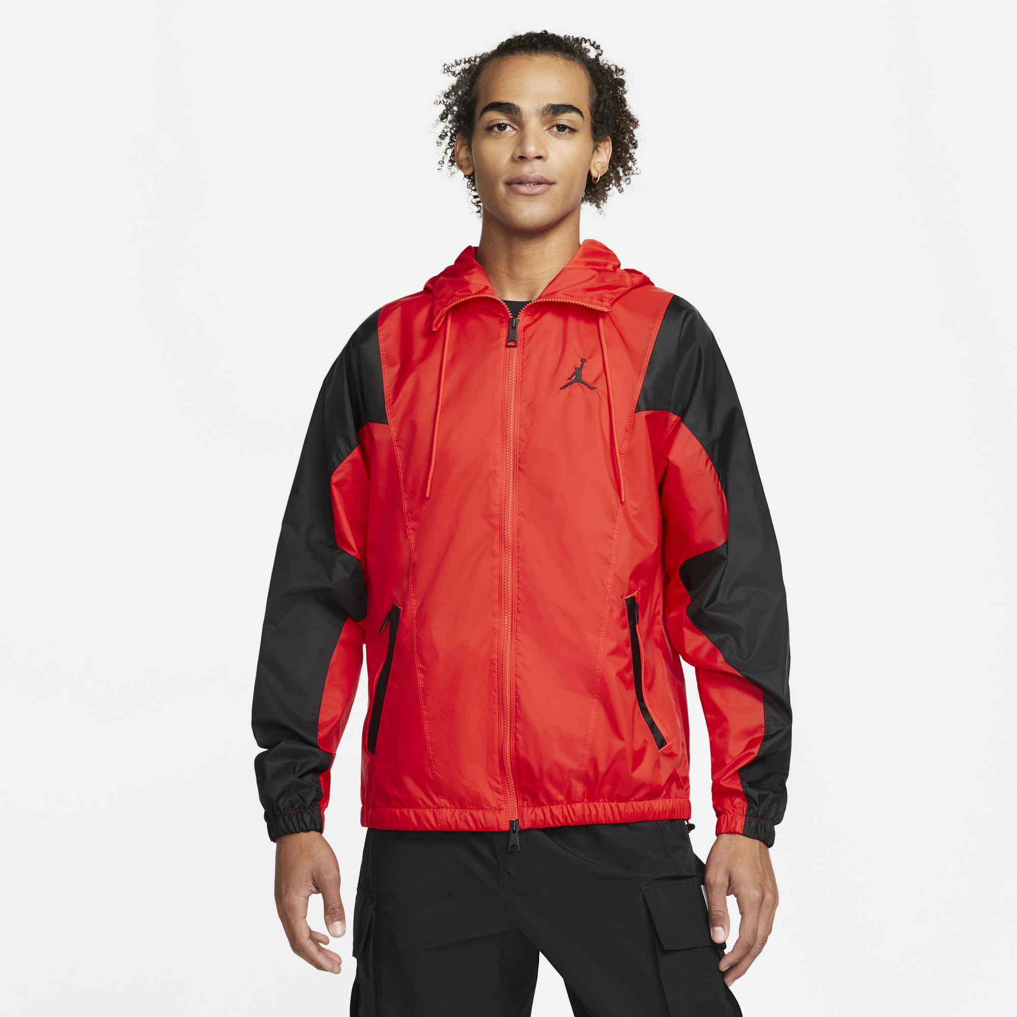 red and black jordan windbreaker