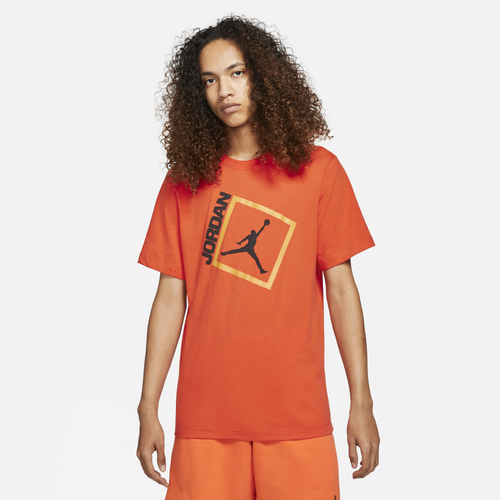 

Jordan Mens Jordan Jumpman Box T-Shirt - Mens Orange/Black Size M