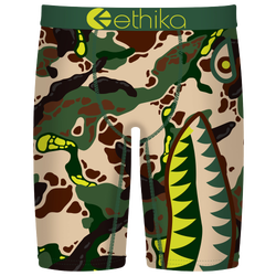 Boys' Grade School - Ethika Graphic Briefs - Green/Tan