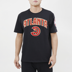 Men's - Pro Standard Hawks Stacked Logo Pro Team T-Shirt - Black/Black