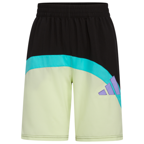 

Boys adidas adidas Galaxy Woven Shorts - Boys' Grade School Black/Green Size XL