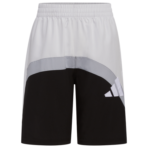 

adidas Boys adidas Galaxy Woven Shorts - Boys' Grade School Grey/Black Size XL