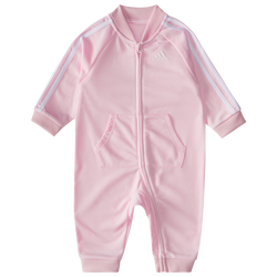 Girls' Infant - adidas Track Coverall - Pink/Pink