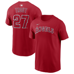 Men's - Nike Angels Name & Number T-Shirt - Red