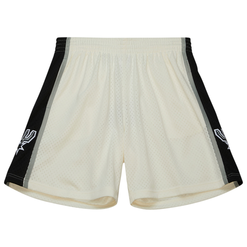 

Mitchell & Ness Mens San Antonio Spurs Mitchell & Ness Spurs Cream Shorts - Mens Off White/White/White Size S