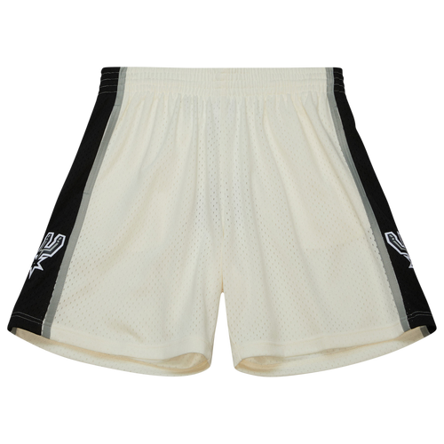 

Mitchell & Ness Mens San Antonio Spurs Mitchell & Ness Spurs Cream Shorts - Mens Off White/White/White Size M