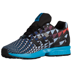 Boys' Grade School - adidas Originals ZX Flux - Black/Aqua/Black