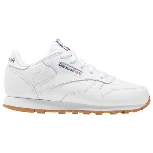 

Boys Preschool Reebok Reebok Classic Leather - Boys' Preschool Shoe Gum/White Size 03.0