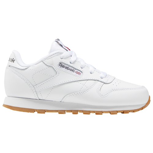 Shop Reebok Boys  Classic Leather In White/gum