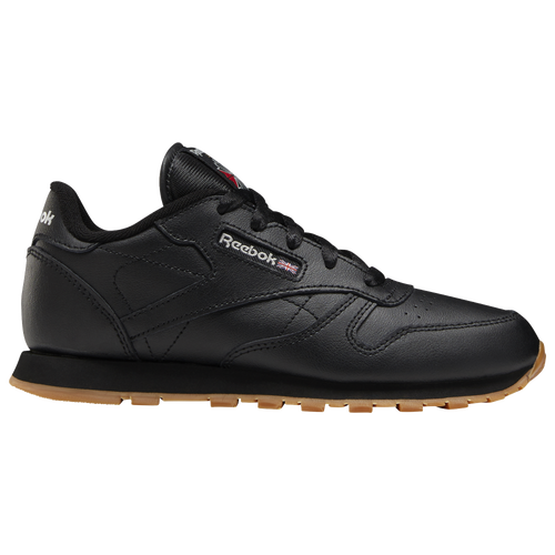 

Reebok Boys Reebok Classic Leather - Boys' Preschool Shoes Black/Tan Size 02.0