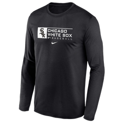 Men's - Nike White Sox Perf Long Sleeve T-Shirt - Black