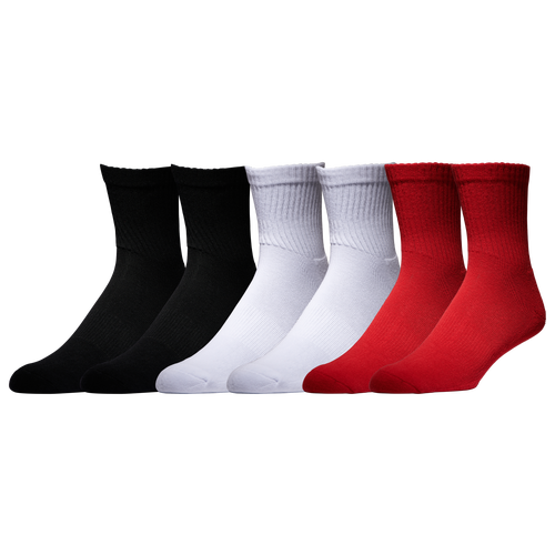 Lckr Mens  6 Pack Basic Quarter Socks In Multi