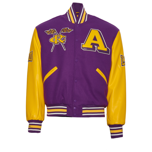 

Campus Remix Mens Campus Remix Alcorn State University Varsity Jacket - Mens Purple/Yellow Size L