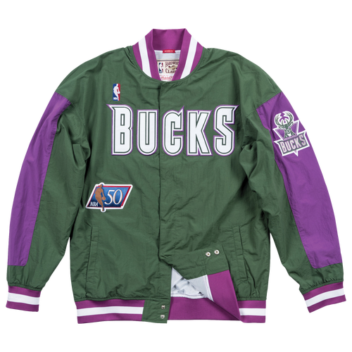 

Mitchell & Ness Mens Mitchell & Ness NBA Authentic Warm-Up Jacket - Mens Green/Purple Size L