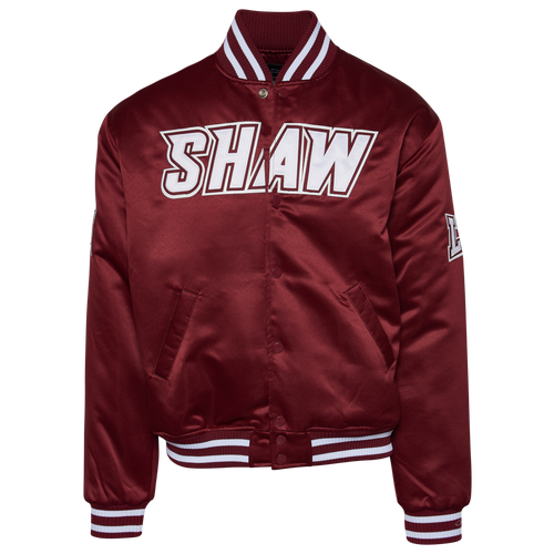 

Campus Remix Mens Campus Remix Shaw University Satin Jacket - Mens Maroon/Gold Size M