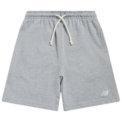 Boys' Grade School - New Balance French Terry Fleece Short - Gray/White
