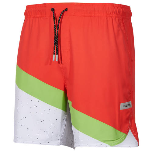 

Legends Mens Legends Luka 7" Linerless Shorts - Mens Firey Red/Lime Burst/White Size XXL