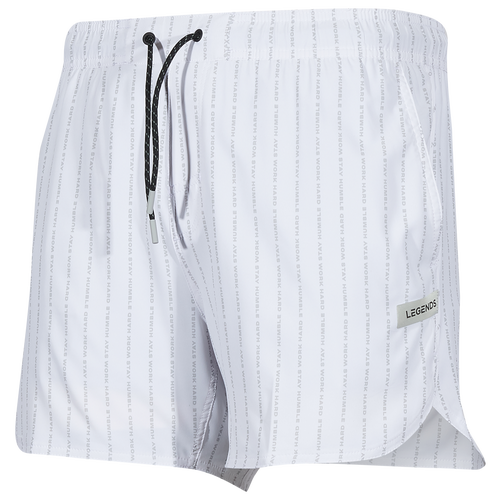 

Legends Mens Legends Luka 5" Lined Shorts - Mens White/Work Hard Pinstripe Size XL