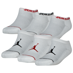 Boys' Grade School - Jordan Legend No Show 6 Pack Socks - White/White