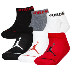 Boys' Grade School - Jordan Legend No Show 6 Pack Socks - Black/Red