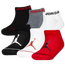 Jordan Legend No Show 6 Pack Socks - Boys' Grade School Black/Red