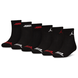 Boys' Grade School - Jordan Legend Ankle 6-Pack Socks - Black/Black