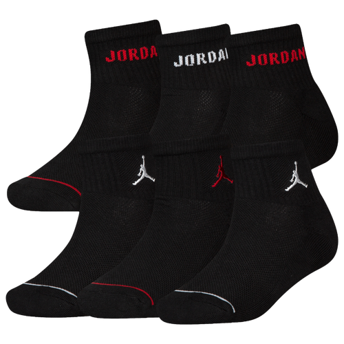 

Boys Jordan Jordan Legend Ankle 6-Pack Socks - Boys' Grade School Black/Black Size XS
