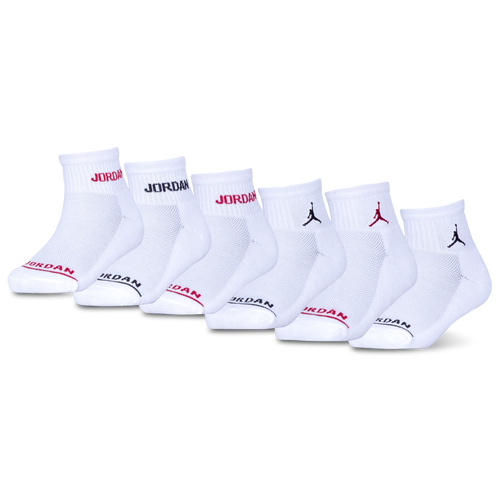 

Boys Jordan Jordan Legend Ankle 6-Pack Socks - Boys' Grade School White/White Size S