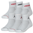 Jordan Legend Ankle 6-Pack Socks - Boys' Grade School White/White
