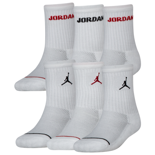 

Boys Jordan Jordan Legend Crew 6-Pack Socks - Boys' Grade School White/White Size XS