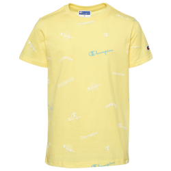 Boys' Grade School - Champion Logo Mix T-Shirt - Yellow