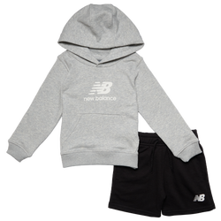 Boys' Toddler - New Balance Hoodie Short Set - Black/Gray