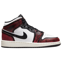 Boys' Grade School - Jordan AJ 1 Mid SE - Black/Infrared 23/White